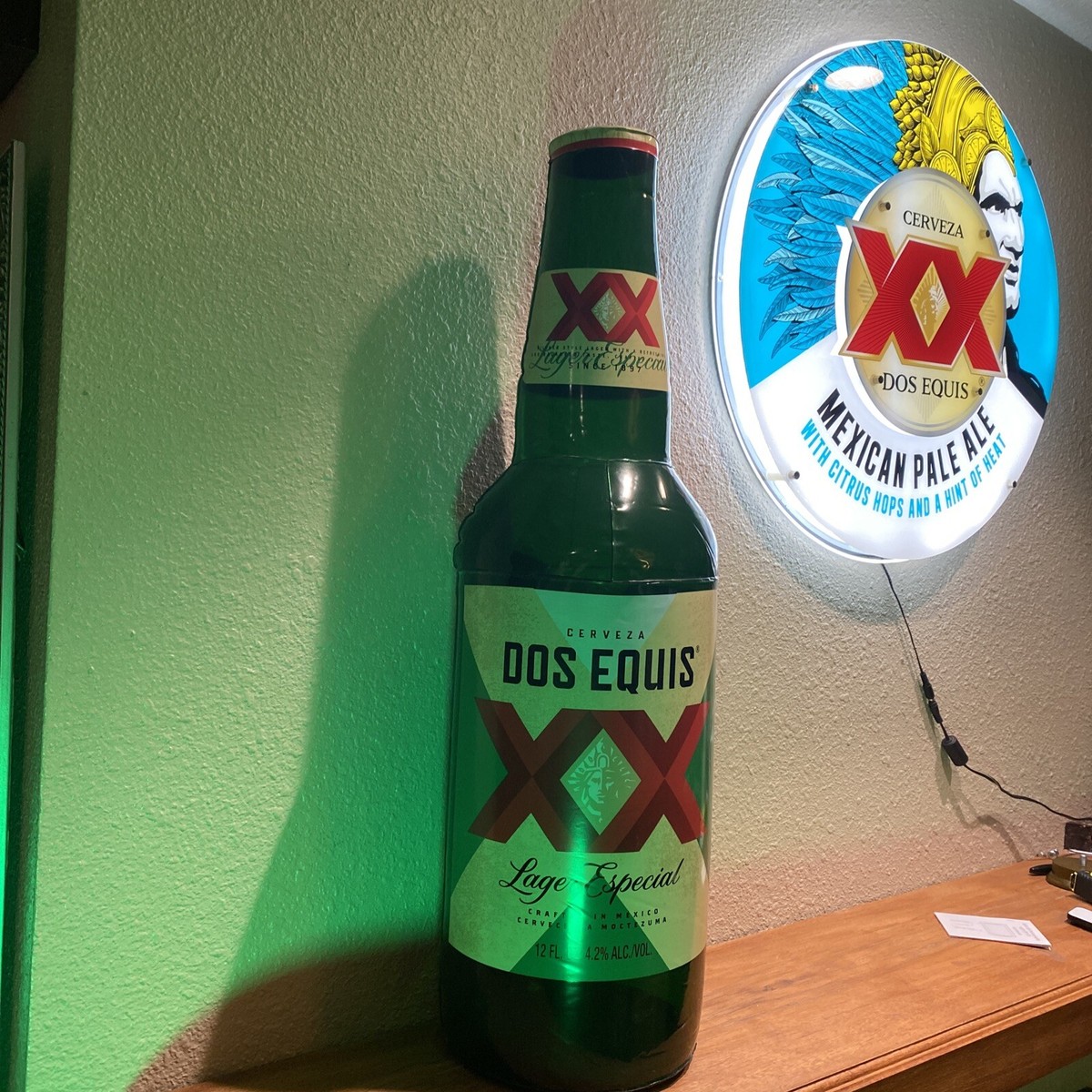 New In Package Dos Equis XX Bottle Lager Especial Inflatable 29 Tall Bar  Decor