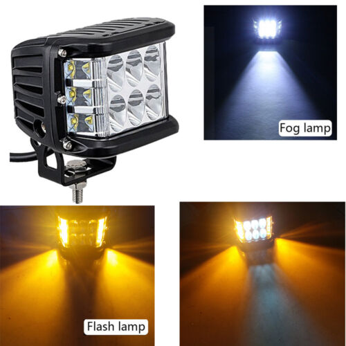 4Inch LED Work Light Bar Combo White & Amber Strobe Fog Driving Lamp For ATV 4X4 - Picture 1 of 12