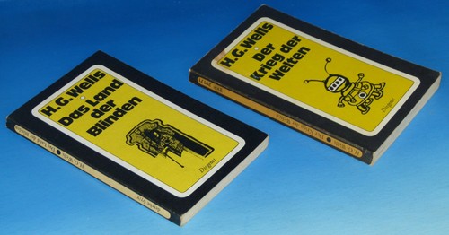 H.G. Wells - Der Krieg der Welten + Das Land der Blinden - 2 Diogenes TB 80er Z3
