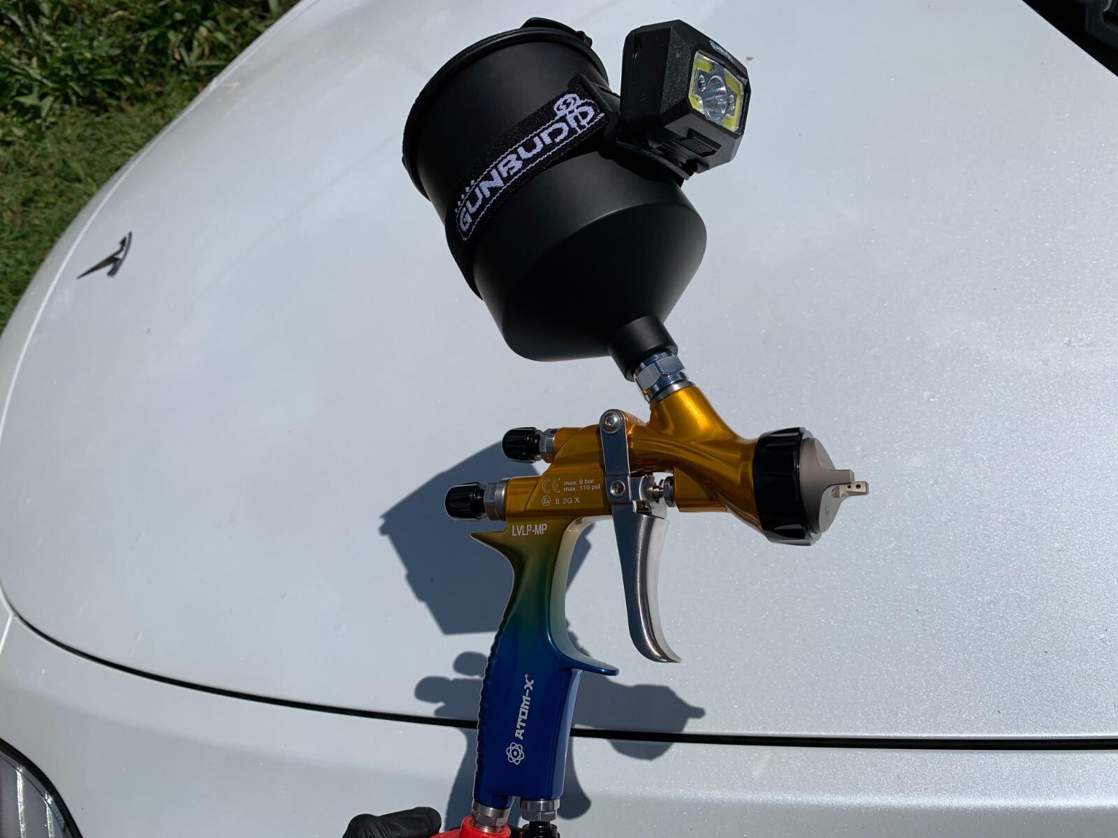 ATOM X88 Bluemoon LVLP-MP Spray Gun | Gravity Feed | 1.3/1.4mm Tips |Solvent USA