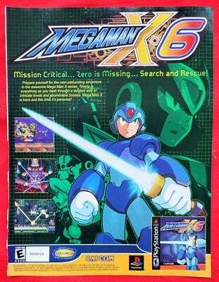 ロックマンX6 ポスター MEGAMAN　ロックマンＸ　希少　販促 ロックマンX6 ポスター MEGAMAN ロックマンX 希少 販促 - メルカリ