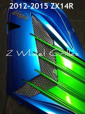 2017 KAWASAKI ZX14R ZX-14 CHROME FAIRING & NOSE GRILLS SCREENS