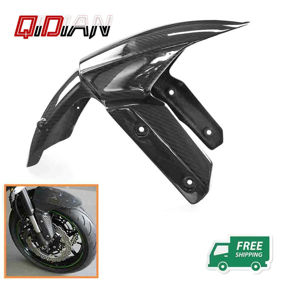Guardabarros delantero de fibra de carbono para Kawasaki Z1000 ZX10R 2014-2023 Foto 2 de 4