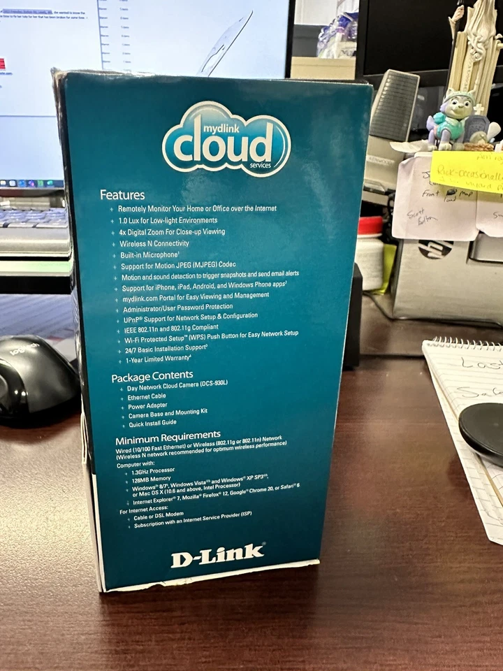 D-Link DCS-930L Wireless Day Network Cloud Camera Surveillance Motion Detection - Image 4 of 4