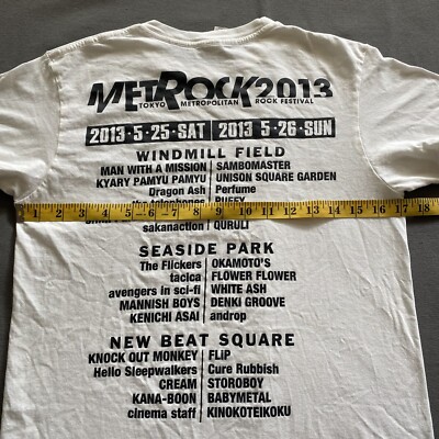東京メトロ 駅伝 2013 シャツ 2013 Metrock Festival T Shirt Adult XS White Tokyo