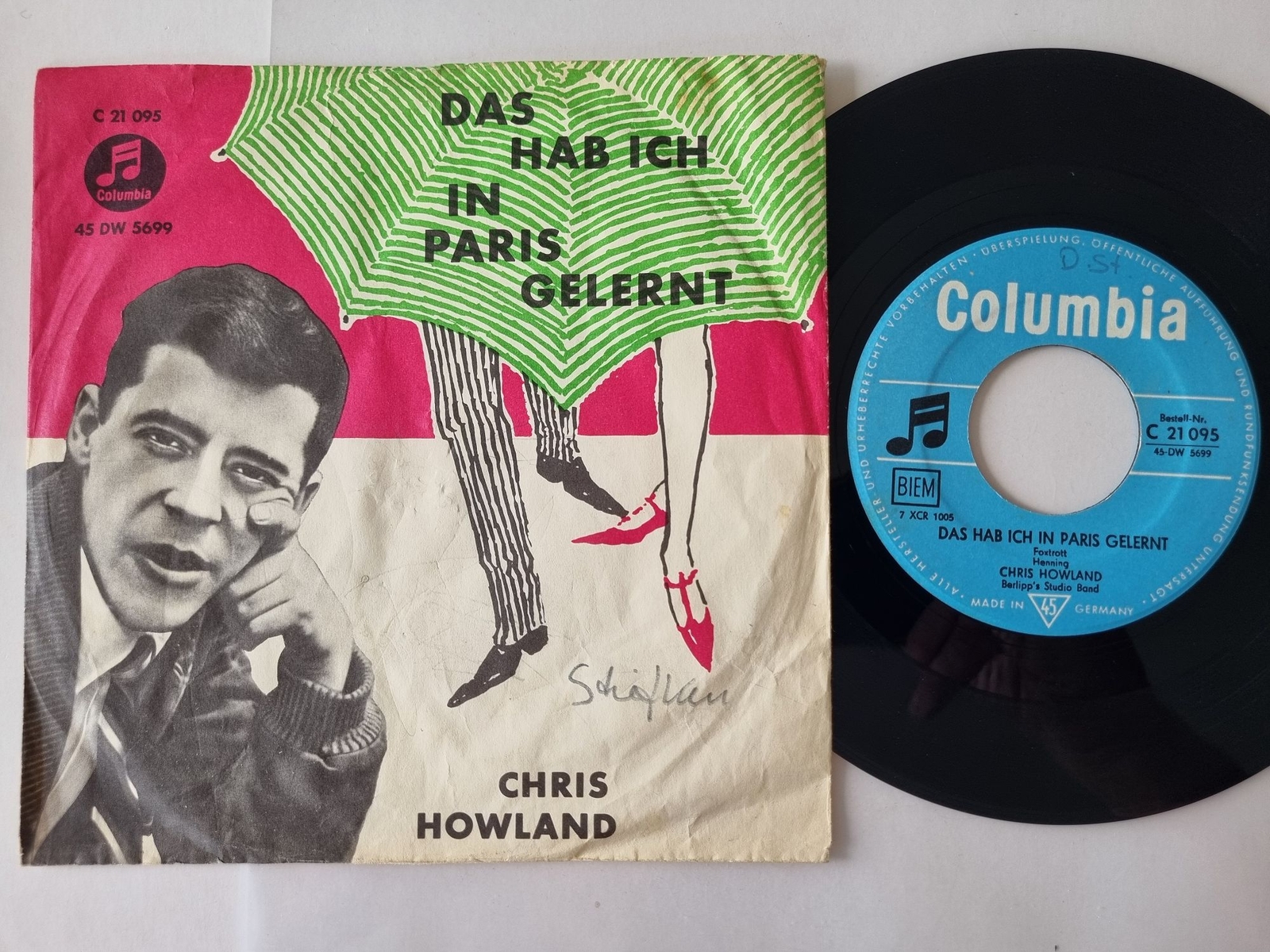 Chris Howland - Das Hab Ich In Paris Gelernt 7'' Vinyl Germany