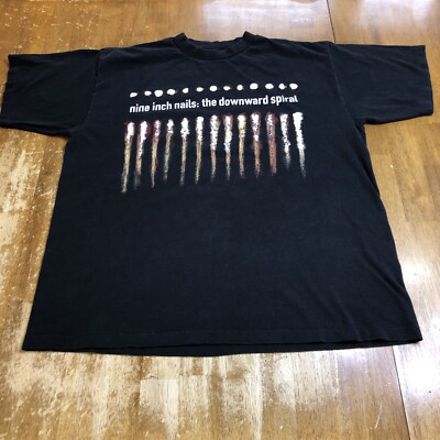 Vintage Nine Inch Nails NIN Shirt L Black Single Stitch NO Vintage Nine Inch Nails NIN Shirt L Black Single Stitch NO