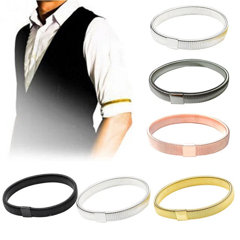 Men s Arm Band Metal Elastic Shirt Sleeve Holder Gentleman Non