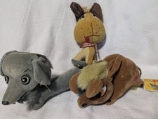 Kamar Japan vintage 60s Wood Plush Toy Strudel Dog Hernando Bull Wild Thing Tags