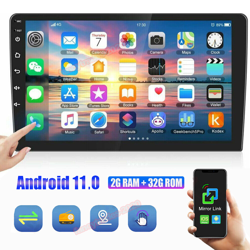 10 Inch 2Din Car Stereo Radio Android 11 2+32GB GPS Wifi Touch Screen MP5 Player