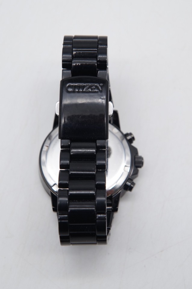 Men's Citizen EcoDrive NightHawk Black Chronograph Watch B612