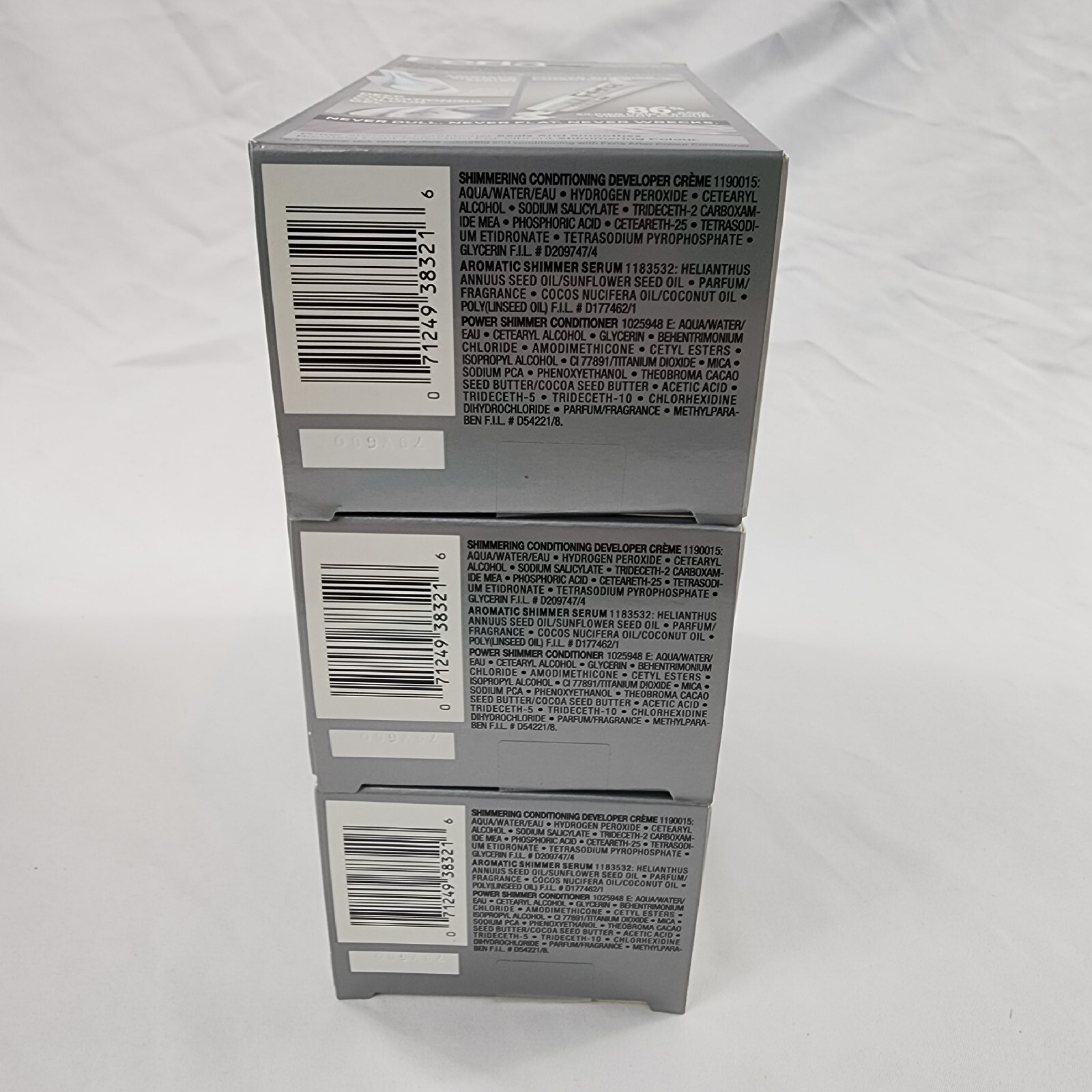 x3 Loreal FERIA Shimmering Permanent Hair Color #S1 Smokey Silver Gray Dye 