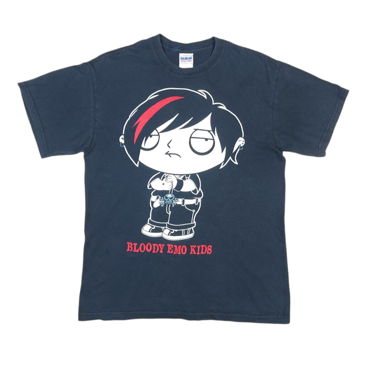 Vintage Family Guy EMO Stewie Bloody Emo Kid FOX Black T-Shirt Size M