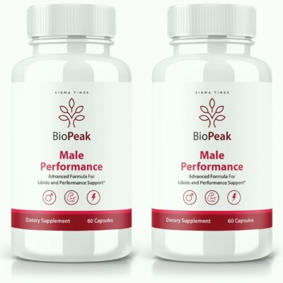 (2 Pack) BioPeak Men Enhancement Capsules, BioPeak Pills Last longer BiggerD