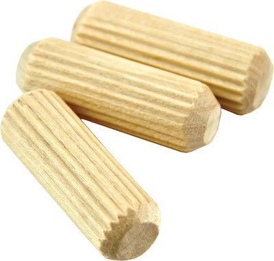 R77174- 5/16 in (8 Mm) X 1 1/2 in (38 Mm) Fluted Beechwood Dowel Pin, 33-Pack