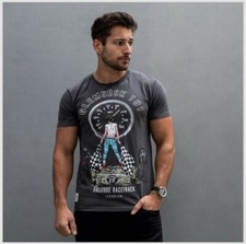 Red Torpedo STARTERGIRL T-SHIRT IN GRAPHIC - GREAT CLASSIC MOTORCYCLE DESIGN