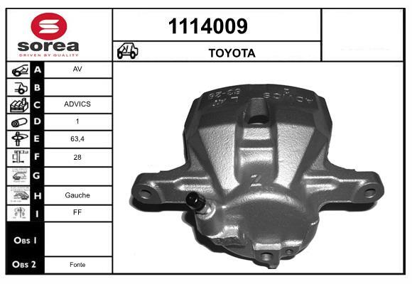 Étrier de frein SNRA 1114009 arrière pour voiture Toyota RAV 4 III IV et Auris