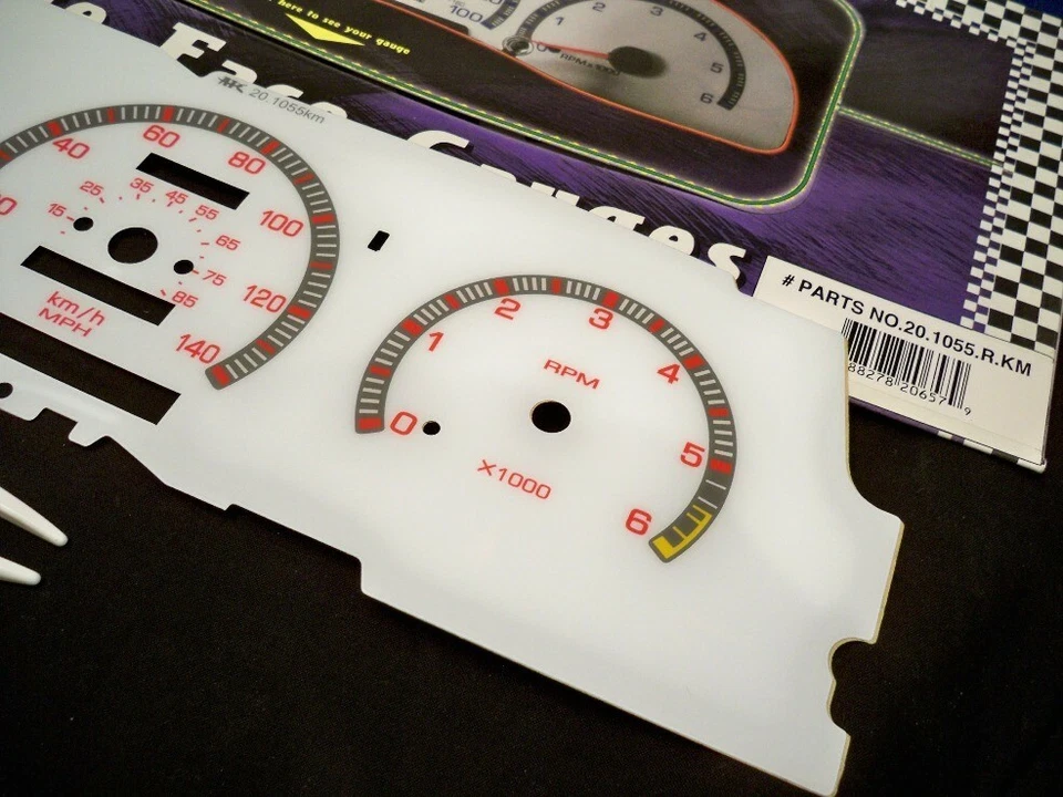 Se adapta a 93 94 Mazda B2300 B3000 B4000 Ranger Explorer Kilómetros Medidores de cara blancos Foto 3 de 4