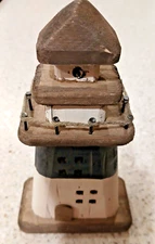 8" Wooden Lighthouse, Rustic Nautical Decor