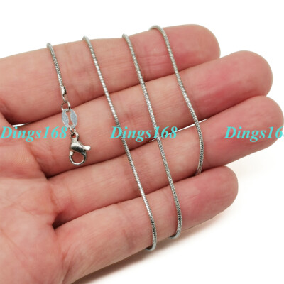 925 Sterling Silver 1.2mm Thin Snake Chain Necklace 16/18/20
