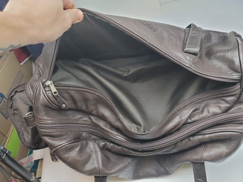 Canyon Outback Brown Leather 24" Duffel Bag Designed For FOOD CITY - Picture 24 of 24