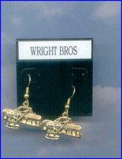 Wright Brothers Earrings Aircraft Airplane 99's Aviatrix Made in the USA