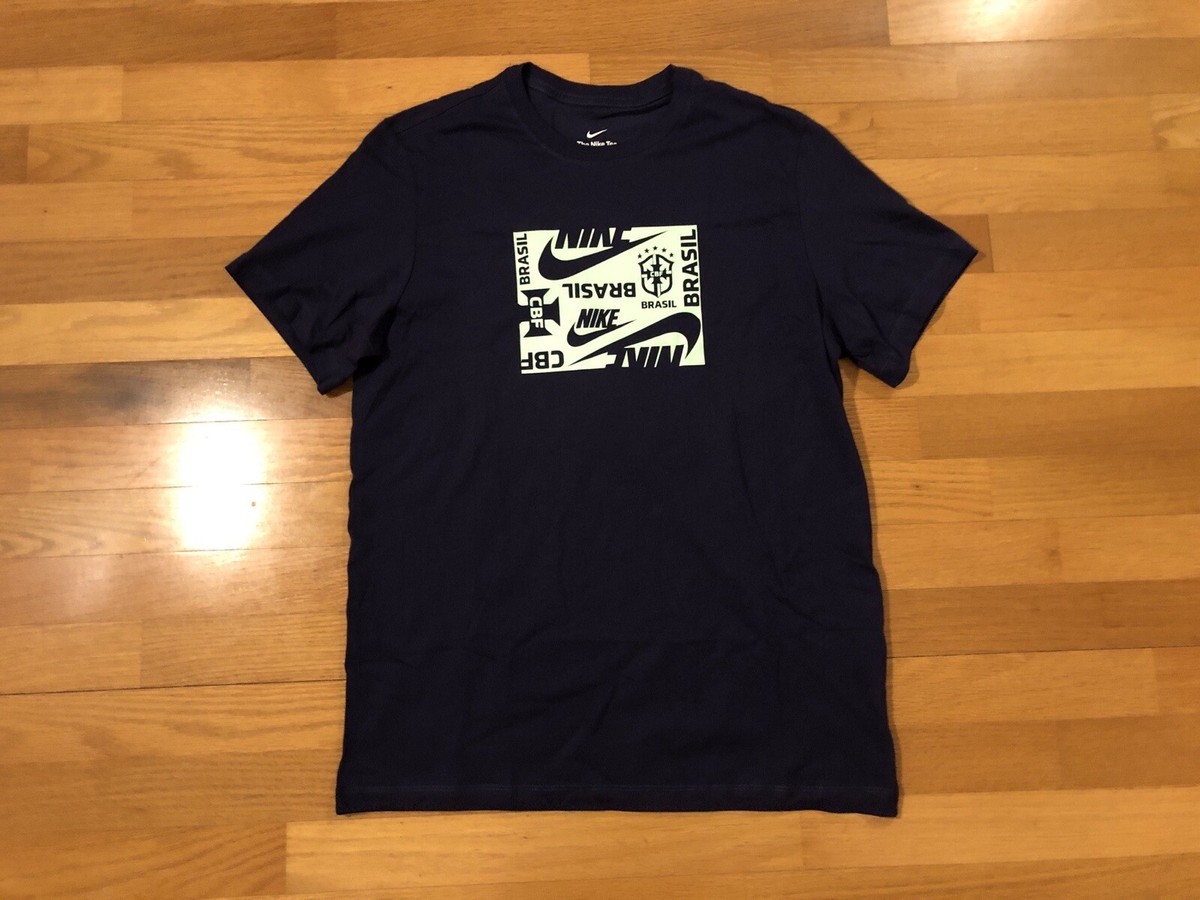 New L Nike Brazil National Team Logo World Cup 2022 Soccer Shirt