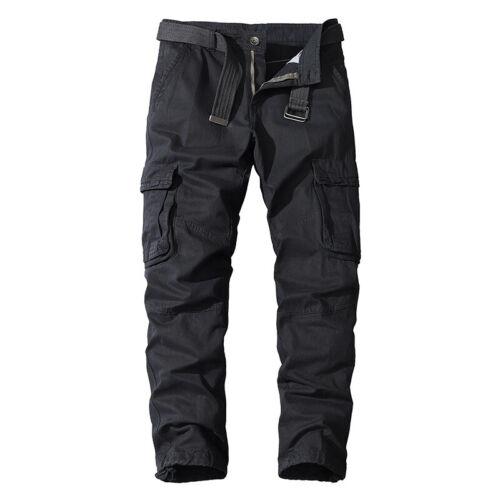 Casual pants men's loose cotton straight leg multi pocket workwear pants - Picture 2 of 21