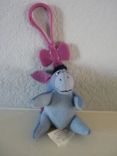 Disney Winnie the Pooh EEYORE Plush Bag Clip Keychain 3.5" The Tigger Movie