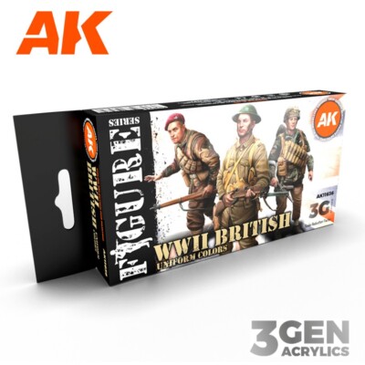 AK Interactive: WWII British Unform Colors - Acrylic Paint Set - AK11636