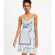 Ann Taylor LOFT Patchwork Twist Cutout Cami Dress 12