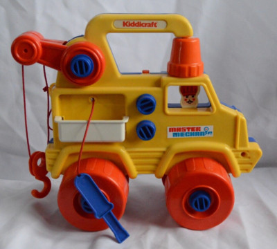 Vintage 1984 Kiddicraft Meister Mechaniker Vorschule Spielzeug Motorik