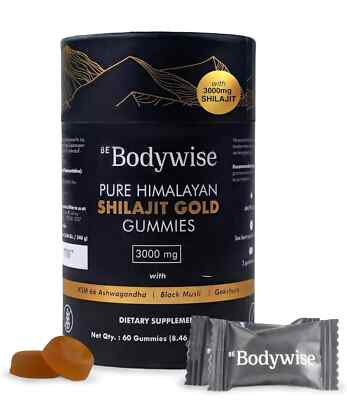 #ad Be Bodywise Pure Himalayan Shilajit GOLD Gummies 3000mg Exp 3 2026 New Sealed $23.89