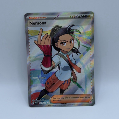 Nemona 2024 Pokémon TCG SV Paldean Fates Full Art Ultra Rare Holo 229/091 EN
