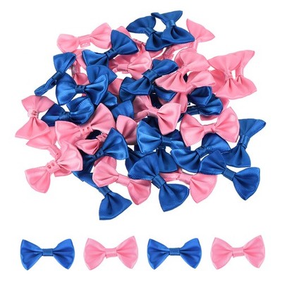 50 Stück Schmetterlingsknoten Satin 1,5''x1'' hellrosa und hellblau für Partys Großhandel