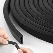 10 Ft Rubber Edge Trim U Channel Weather Resistant Door Seal Strip 1/8" Fit