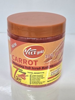 VEET GOLD CARROT SALT SCRUB BODY SHOWER CREAM 780G FREE AND FAST SHIPPING
