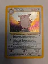Pokémon TCG Clefable Base Set 2 Holo Unlimited Rare Card 5/130 MP-LP Condition on eBay