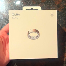 Oura Ring 4 Rose Gold Size 8 Activity Tracker Ring w/ Charger & USB Cable