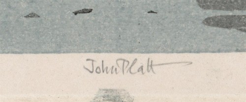 John Edgar Platt (1886-1967) Holzschnitt signiert mit Bleistift Die Vitava in Prag 1928 - Bild 3 von 12