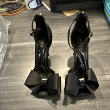 Jessica Simpson Women s Black Leather Strappy...