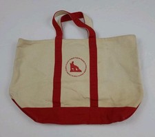 Vintage 90s Sitting Man Symbol 1940 Tote Bag Canvas Thick USA Made Vtg USED*