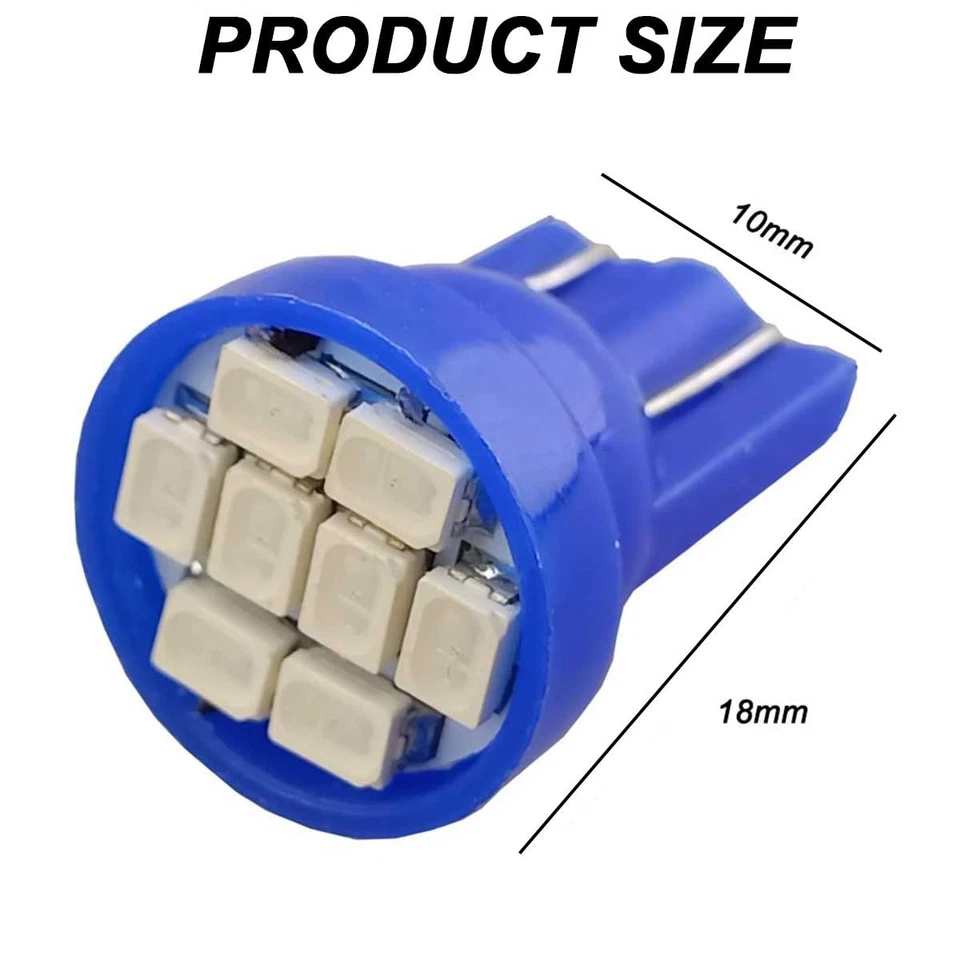 Kit de tablero de bombilla LED T10 azul hielo 7 piezas para Ford Bronco F150 F250 F350 1980-1996 Foto 3 de 4