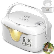 Portable Baby Wipe Warmer - Cordless Rechargeable Wet Wipes Dispenser for Tra...