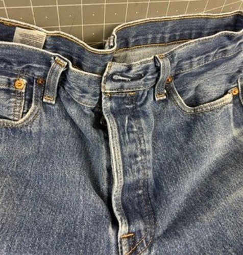 Levi's 501XX Button Fly Indigo Denim Jeans Naturally WORN 33x34 - Picture 8 of 12