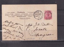 NEW SOUTH WALES, HARGRAVES cds., 1907 inwards ppc. Young Lady, Bathurst duplex.