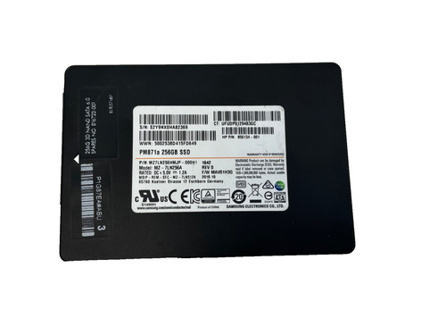 Samsung 256GB SSD 2,5" SATA 6,0Gbps PM871 MZ7LN256HMJP, MZ-7LN256A 816723-001