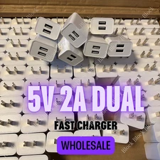 Universal 5V 2A Dual USB Wall Home Charger Power Adapter For iPhone Samsung LOT
