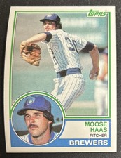 1983 Topps Moose Haas Baseball Card #503 Brewers Pitcher VG O/C