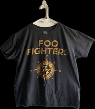 Official Foo Fighters 2024 Tour T-Shirt Men's Medium Black Compass Logo Concert